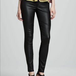 Nanette Lepore Candy Apple Skinny Leather Pants